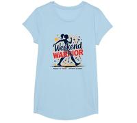 Weekend Warrior Labor Days pour l'autonomisation des Femmes T-Shirt, Fille, Bleu Céleste, L