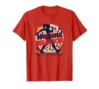 Weekend Warrior Labor Days pour l'autonomisation des Femmes T-Shirt, Homme, Rouge, L