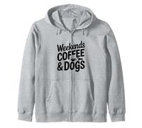 Weekends, Amateur de café et de Chiens, drôle Sweat à Capuche