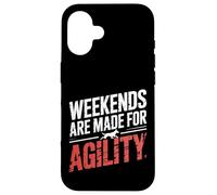 Weekends are Made for Agility Dog Handler Trainer Fun |- Coque pour iPhone 16