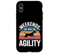 Weekends are Made for Agility Dog Handler Trainer Fun |- Coque pour iPhone X/XS