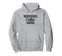 Weekends Coffee Game Bold Script Design Sweat à Capuche