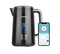 WeeKett Bouilloire intelligente 1,7 L 2200W - commande vocale Alexa, Google & Siri | contrôle température, garde au chaud, écran LED tactile, inox sans BPA