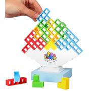WeeKids Tetra Tower Balance Blocks de 48 pièces | Tetris Tower Jeu pour adultes et enfants 3+ | Jeu d'équilibre | Jouet Montessori éducatif