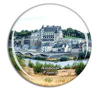 Weekino Amboise France Chateau Royal réfrigérateur 3D Verre Cristal Voyage Souvenir Autocollant de réfrigérateur Collection