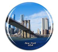 Weekino Amérique USA Brooklyn Bridge Manhattan New York Aimant de réfrigérateur 3D Verre en Crystal Touristique Ville Voyage Souvenir Autocollant de réfrigérateur Collection