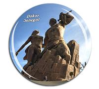 Weekino Art Loman Dakar Sénégal Aimant de réfrigérateur 3D Verre en Crystal Touristique Ville Voyage Souvenir Autocollant de réfrigérateur Collection