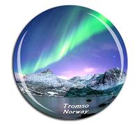 Weekino Aurora Tromso Norvège Réfrigérateur Aimant 3D Cristal en Verre Touristique Ville Voyage Souvenir Collection Cadeau Fort Réfrigérateur Autocollant