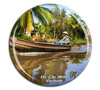 Weekino Delta du Mékong Ho Chi Minh Vietnam Réfrigérateur Aimant 3D Cristal en Verre Touristique Ville Voyage Souvenir Collection Cadeau Fort Réfrigérateur Autocollant