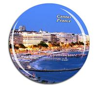 Weekino France Croisette Cannes Aimant de réfrigérateur 3D Verre en Crystal Touristique Ville Voyage Souvenir Autocollant de réfrigérateur Collection