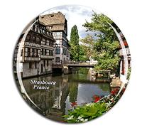 Weekino France Strasbourg Aimant de réfrigérateur 3D Verre Cristal Touristique Ville Voyage Souvenir Autocollant de réfrigérateur Collection