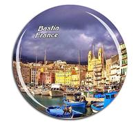 Weekino France Vieux Port Bastia Aimant de réfrigérateur 3D Verre en Crystal Touristique Ville Voyage Souvenir Autocollant de réfrigérateur Collection