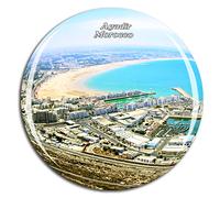 Weekino Maroc Agadir Aimant de réfrigérateur 3D Verre Cristal Touristique Ville Voyage Souvenir Autocollant de réfrigérateur Collection