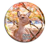 Weekino Parc de Nara Japon Aimant pour Réfrigérateur 3D en Verre en Cristal Touristique Ville Voyage Souvenir Collection Cadeau Fort Réfrigérateur Autocollant