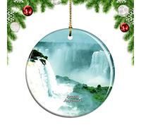 Weekino Parc National de l'Argentine d'Iguazu Décoration de noël Arbre de Noël Ornement Suspendu Pendentif Ville Voyage Collection Souvenirs Porcelaine 2.85 Pouce