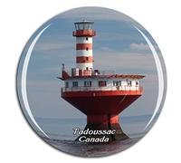 Weekino Phare du Canada tadoussac Aimant de réfrigérateur 3D Verre Cristal Touristique Ville Voyage Souvenir Autocollant de réfrigérateur Collection