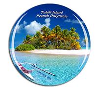 Weekino Polynésie française Tahiti Island Aimant de réfrigérateur 3D Verre Cristal Touristique Ville Voyage Souvenir Autocollant de réfrigérateur Collection