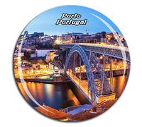 Weekino Pont de Dom Luis I Porto Portugal Aimant pour Réfrigérateur 3D Verre en Cristal Touristique Ville Voyage Souvenir Collection Cadeau Fort Réfrigérateur Autocollant