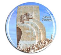 Weekino Portugal Monument aux Découvertes Lisbonne Aimant de réfrigérateur 3D Verre en Crystal Touristique Ville Voyage Souvenir Autocollant de réfrigérateur Collection