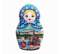 Weekino Poupée Matriochka Moscou Russie Aimant de réfrigérateur 3D Verre en Crystal Touristique Ville Voyage Souvenir Autocollant de réfrigérateur Collection