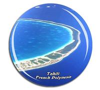 Weekino Rangiroa Tahiti Polynésie Française Aimant de réfrigérateur 3D Verre en Crystal Touristique Ville Voyage Souvenir Autocollant de réfrigérateur Collection