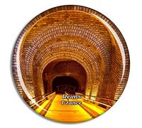 Weekino Reims France Veuve Clicquot-Ponsardin réfrigérateur 3D Verre Cristal Voyage Souvenir Autocollant de réfrigérateur Collection