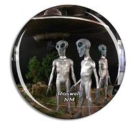 Weekino Roswell UFO Museum Nouveau Mexique Etats-Unis réfrigérateur 3D Verre Cristal Voyage Souvenir Autocollant de réfrigérateur Collection