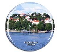 Weekino Suède Archipel de Göteborg Sud Göteborg Aimant de réfrigérateur 3D Verre en Crystal Touristique Ville Voyage Souvenir Autocollant de réfrigérateur Collection