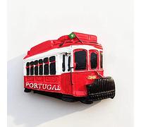 Weekino Tramway de Lisbonne Portugal Aimant de réfrigérateur 3D Verre en Crystal Touristique Ville Voyage Souvenir Autocollant de réfrigérateur Collection