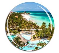 Weekino Varadero Beach Cuba Mer des Caraïbes Aimant de réfrigérateur 3D Verre en Crystal Touristique Ville Voyage Souvenir Autocollant de réfrigérateur Collection