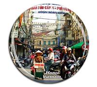 Weekino Vieille Ville Hanoi Vietnam Réfrigérateur Aimant 3D Cristal en Verre Touristique Ville Voyage Souvenir Collection Cadeau Fort Réfrigérateur Autocollant