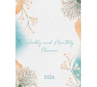 Weekly and Monthly Planner 2026: Professional Organizer | 1 Week on 2 Pages with Hours | 12 Months | Monthly Calendar at the Beginning of Each Month | Large Format 8.5"x11".