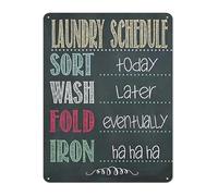 Weekly Chore Metal Sign Sort Load Start Switch End Cycle Tin Poster Rustic Chipped Paint For Mudroom Laundry Nook 8 X 12 inch