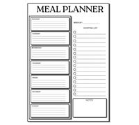 Weekly Meal Planner & Grocery List: 8.5x11 Large Undated Meal Planning Notepad for Shift Workers - Fridge Magnetic Meal Prep Journal for Healthy ... for Busy Shift Workers to Track Meals