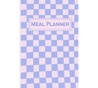 Weekly Meal Planner with Shopping/Grocery List: Blue/Pink Checkered Smooth Matte Paperback Cover, Convenient on-the-go Size, 150 pages