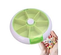 Weekly Pill Case - Round Weekly Pill Storage Box - Removable Design Storage Supplies for Pills, Candy, Vitamin, and Other Items