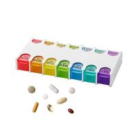 Weekly Pill Organizer - 7 Day Medicine Holder Dispenser | Portable Moistureproof Pill Box for Travel, Airplane, Hospital, Work, School, Vacation | Multi-Compartment, Removable, Easy to Carry