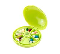 Weekly Pill Organizer Case-Portable Compact Medication Storage Container,Cute SausageLip Lifestyle Design,Daily Supplement Arrangement Accessory,Travel Routine Management Solution,Home Office Carry Ut