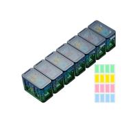 Weekly Pill Organizer, Detachable Daily Box, 9.17in Airtight Medicine Dispenser, Labeled Slot Container, Compact Anti Moisture Holder for Medication, Schedule, Travel