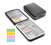 Weekly Pill Organizer, Magnetic Moisture Proof Pill Case, Capacity Travel Pill Box with Inner Clear Lid for Vitamins