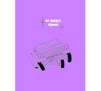 Weekly Planner Undated 8.5” x 11” Cool Rides LowLow Edition: 1963 Classic Car 3 Wheelin - BeLoved Purple Cover