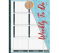 Weekly To-Do List Notepad: Undated Task Organizer Log Book for Productivity | 8.5" x 11" Landscape Format, 120 Pages