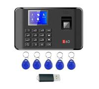 WEELIAO Horloge de Temps de Mot de Passe d'empreinte Digitale de Machine de présence de Temps pour employé avec Balayage de Doigt, RFID et poinçon de PIN en Un (I60 19cm W x 12cm H)