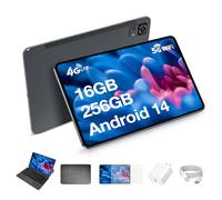 Weelikeit Tablette Android 14 2K FHD 12 Pouces avec Clavier, 4G LTE Double SIM, 16Go RAM + 256Go ROM, Charge Rapide 20W, 8000 mAh/GPS/GMS/OTG/Gris