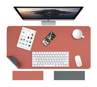 Weelth Tapis de bureau multifonction étanche en cuir PU double face pour bureau ou maison