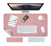 Weelth Tapis de Souris, Pad de Bureau 90cm x 43cm Tapis en Cuir Double Face Tapis de Portable, Tableau d'écriture étanche pour Bureau et Maison