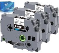 Weemay Lot de 3 rubans d'étiquettes TZe-345 de rechange pour Brother P-Touch 18 mm 0,7 Blanc sur noir 3/4 TZe TZ Tape TZ-345 TZ345 TZe345 pour PT-D400AD PT-D610BT PT-D600 PT-D410 Imprimante 1,8 cm x 7 m