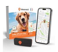 Weenect Chien XS - Mini GPS pour Chien | Abonnement requis | Une position par seconde • Sans limite de distance • Alerte anti-fugue < 1 min • Education au rappel • Waterproof