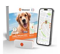 Weenect Chien XS - Mini GPS pour Chien | Abonnement requis | Une position par seconde • Sans limite de distance • Alerte anti-fugue < 1 min • Education au rappel • Waterproof
