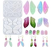 Weenkeey elfes ailes résine moule forme d'aile boucles d'oreilles silicone moule papillon ailes époxy moulage bricolage artisanat Bijoux Boucles d'oreilles pendentif